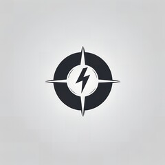 Poster - Abstract lightning bolt design.