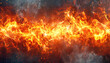 © Perecciv - Dramatic fire and smoke effect, Bright and hot hellish abstract or blazing fire