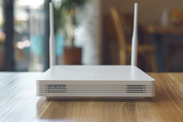 Aufkleber - Wireless router on table in living room