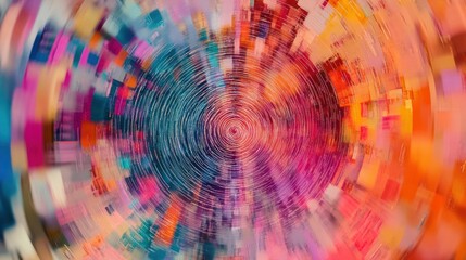 Aufkleber - A vibrant, abstract swirl of colors creating a dynamic visual effect.