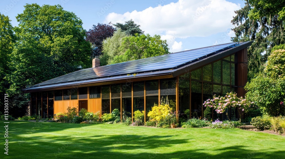 Picture of Sustainable modern house design in urban areas architectural ...