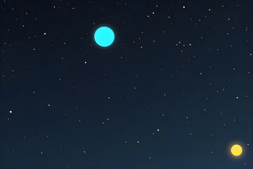 two planets shining in the starry night sky