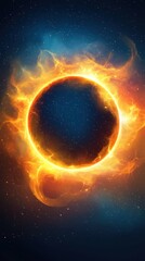 Poster - Spring Solar Eclipse Captivates Viewers Across the USA in Vibrant Vector Art Style