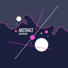 Poster - Abstract composition with dynamic and geometric shapes. Modern template for advertising, vector background for design.