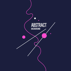 Poster - Abstract composition with dynamic and geometric shapes. Modern template for advertising, vector background for design.