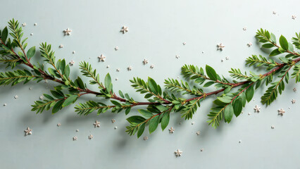 Branch with Green Leaves - Spring, Nature, Sprout, Garden, Decor 
