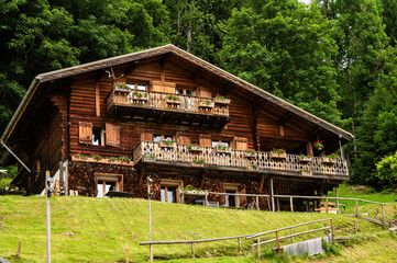 Wall Mural - original houses in the Alps
