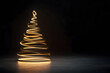 © Alona - A glowing, abstract spiral light resembling a Christmas tree against a dark background.