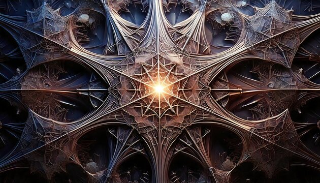 top view snow Fractals Dazzling Geometric Shapes 