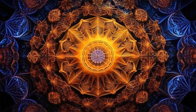  top view snow Fractals Dazzling Geometric Shapes 