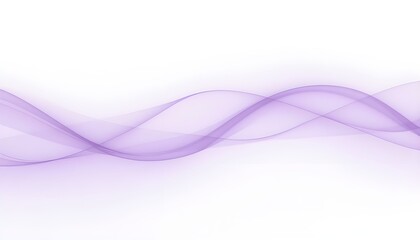 Poster - A simple abstract vector design featuring smooth purple gradient lines, curves, and waves on a clean white backdrop. 