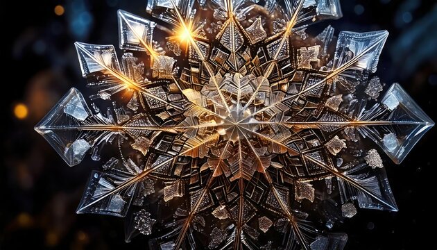  top view snow Fractals Dazzling Geometric Shapes 