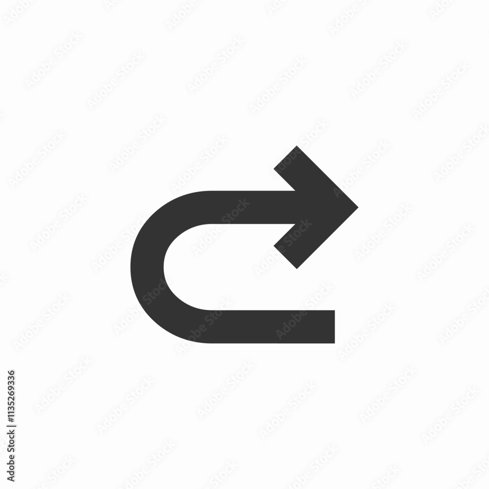 redo arrow icon sign vector