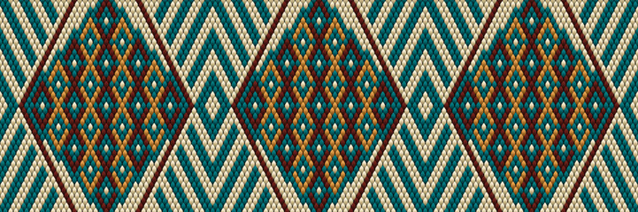 Wall Mural -   Pattern, ornament,  tracery, mosaic ethnic, folk, national, geometric  for fabric, interior, ceramic, furniture in the Latin American style.