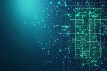 Poster - Abstract digital network connection.