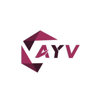 AYV creative minimalist letter logo. AYV unique vector initials alphabet letter logo design