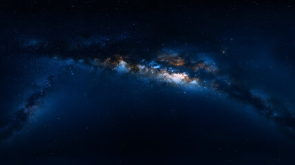Wall Mural - panoramic view of the milky way and stars