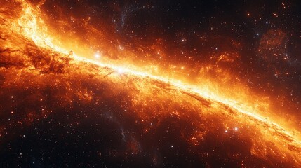 Wall Mural - equirectangular projection of a panoramic space nebula with stars