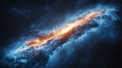 Wall Mural - a 3d rendering of a vast cosmic backdrop, filled with countless stars and galaxies.