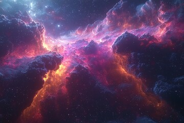 Wall Mural - the milky way's galaxy images showcase a starfield, creating outer space art.