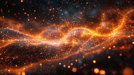 Wall Mural - an image of the far reaches of space, featuring a radiant web of stars and remote galaxies, illustra