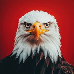 Majestic eagle portrait. AI.