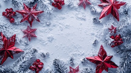 Wall Mural - christmas background decorations composition flatlay merry christmas card. winter holiday theme. hap