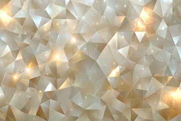 Poster - A shimmering abstract background featuring a tapestry of beige and gold geometric shapes, creating a sparkling effect reminiscent of precious stones.