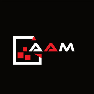 AAM creative minimalist letter logo. AAM unique vector initials alphabet letter logo design