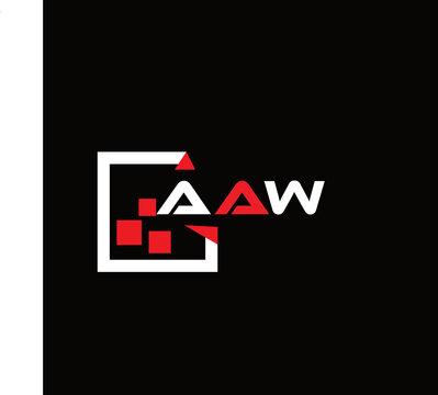 AAW creative minimalist letter logo. AAW unique vector initials alphabet letter logo design