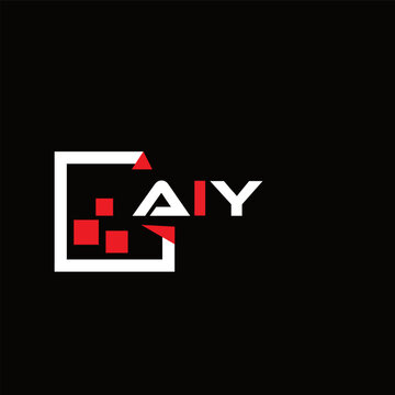  AIY creative minimalist letter logo.  AIY unique vector initials alphabet letter logo design