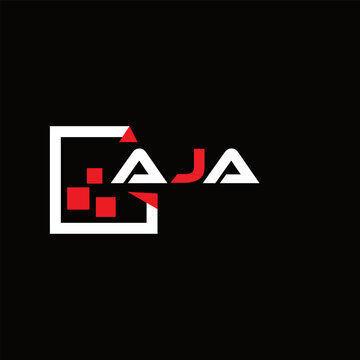  AJA creative minimalist letter logo.  AJA unique vector initials alphabet letter logo design
