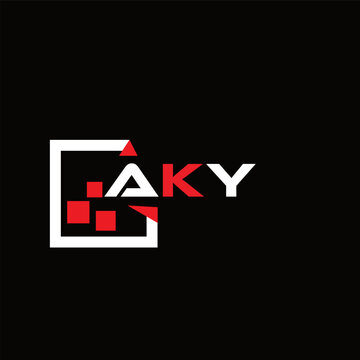  AKY creative minimalist letter logo.  AKY unique vector initials alphabet letter logo design