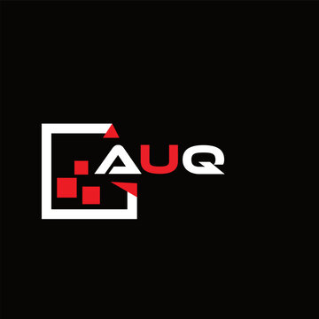 AUQ creative minimalist letter logo.  AUQ unique vector initials alphabet letter logo design
