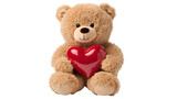 Adorable Teddy Bear Holding Red Heart  Love  Valentine s Day  Romance  Plush Toy  Sweet  C