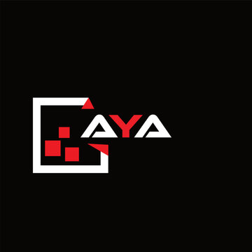  AYA creative minimalist letter logo.  AYA unique vector initials alphabet letter logo design