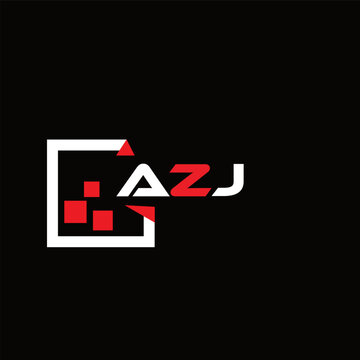  AZJ creative minimalist letter logo.  AZJ unique vector initials alphabet letter logo design