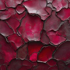 Poster - Abstract Red Crackled Paint Texture Background