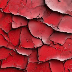 Poster - Cracked Red Surface Texture for Abstract Backgrounds