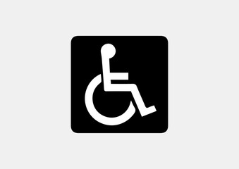 Vector colorful disabled sign symbol drawings