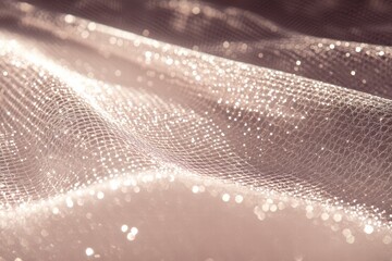Poster - Soft mesh fabric with delicate shimmering surface and light shadows