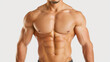 © ChimE - A strong and fit male figure stands tall, showcasing impressive muscle definition against a clean white backdrop.