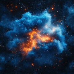 Wall Mural - Exploring cosmic phenomena star formation in nebulae outer space digital art sci-fi environment abstract view astronomy concept