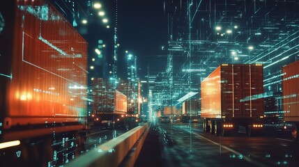 Poster - Advanced Logistics Network Visualization with Container Trucks