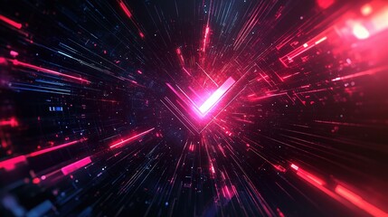 Poster - Abstract Technology Background with Arrows and Chart Motifs