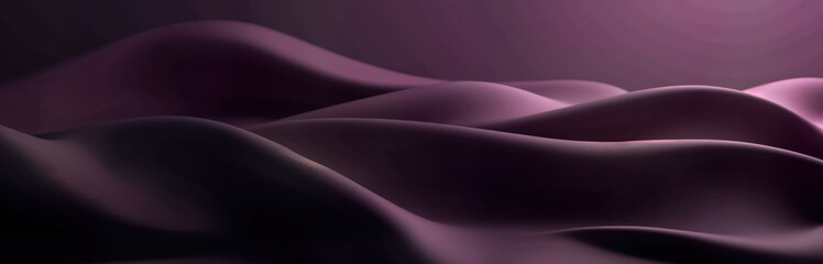 Poster - Abstract purple gradient background. Smooth flowing lines create elegant design. Dark shades blend seamlessly into rich purple color. Effect perfect for modern design project. Minimalistic style