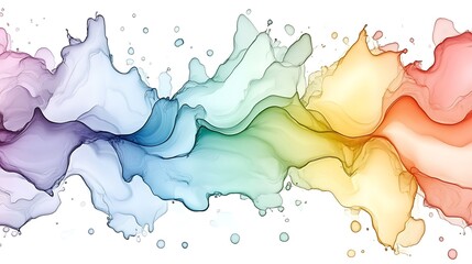 Wall Mural - Colorful ink flow