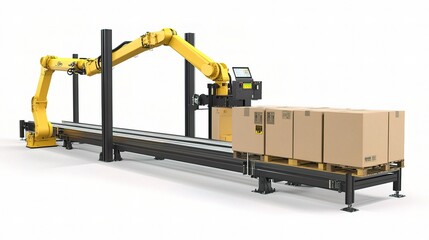 Poster - Industrial Robot Arm for Automated Cardboard Handling System