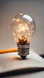 © ArtisticLens - Light bulb glowing on book idea of inspiration from reading innovation idea concept Self-learning
