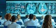 © aicandy - Medical students and professionals attending a radiology lecture focused on brain imaging techniques and neurological conditions in a modern educational setting